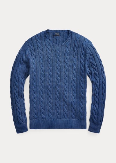 Sueter Polo Ralph Lauren Hombre Azul Rey Azules - Cable-Knit Cotton - HETGV2504